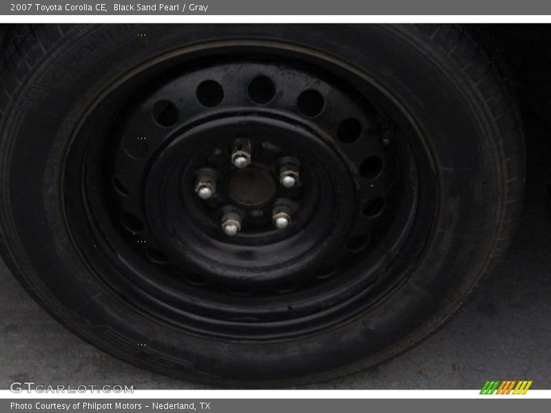 Black Sand Pearl / Gray 2007 Toyota Corolla CE