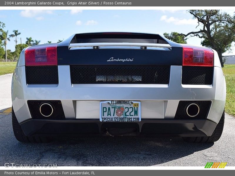 Grigio Altair (Silver) / Rosso Centaurus 2004 Lamborghini Gallardo Coupe