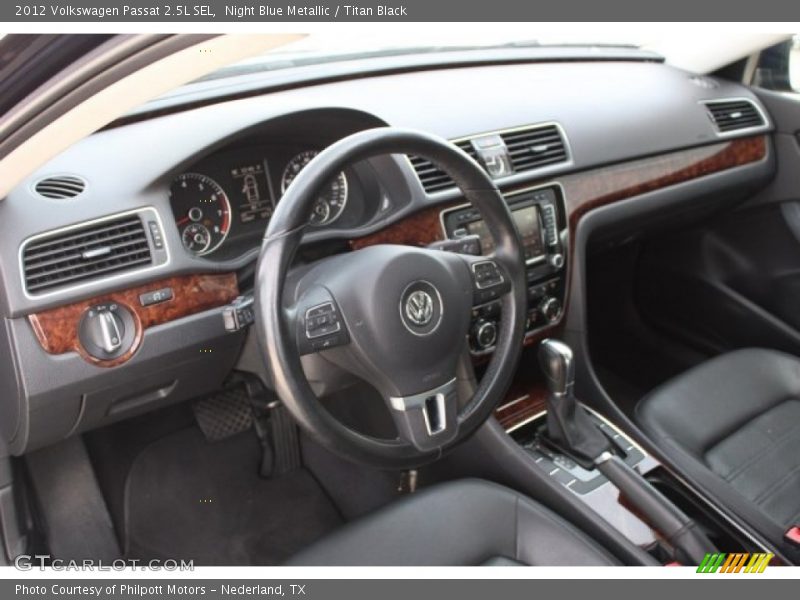 Night Blue Metallic / Titan Black 2012 Volkswagen Passat 2.5L SEL