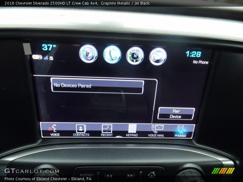 Graphite Metallic / Jet Black 2018 Chevrolet Silverado 2500HD LT Crew Cab 4x4