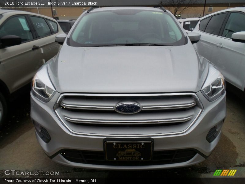 Ingot Silver / Charcoal Black 2018 Ford Escape SEL