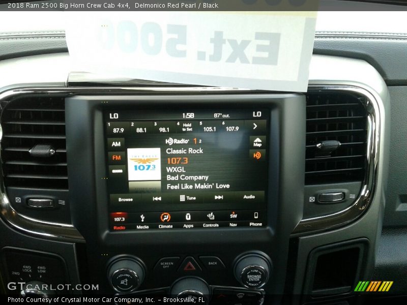 Delmonico Red Pearl / Black 2018 Ram 2500 Big Horn Crew Cab 4x4