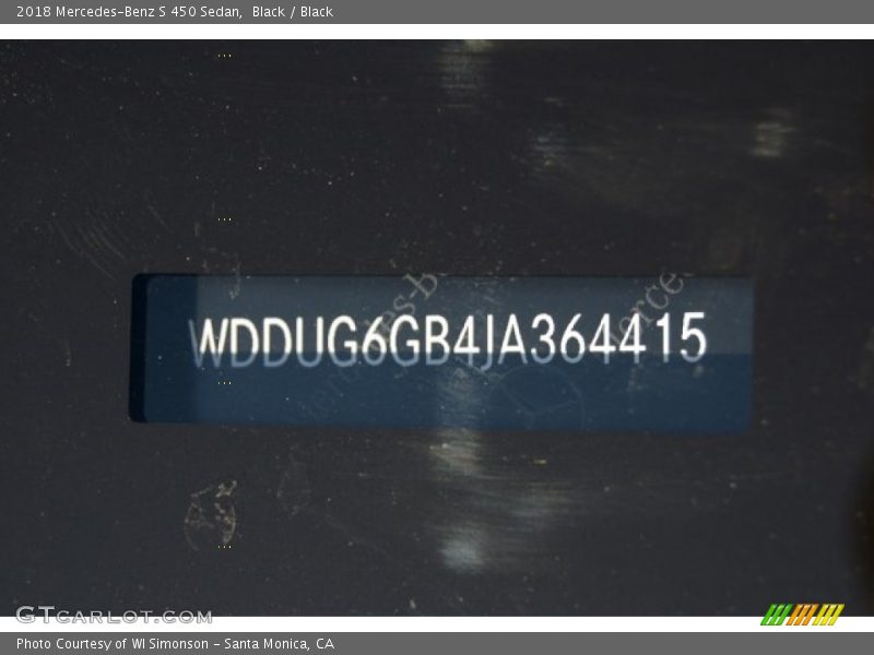 Black / Black 2018 Mercedes-Benz S 450 Sedan