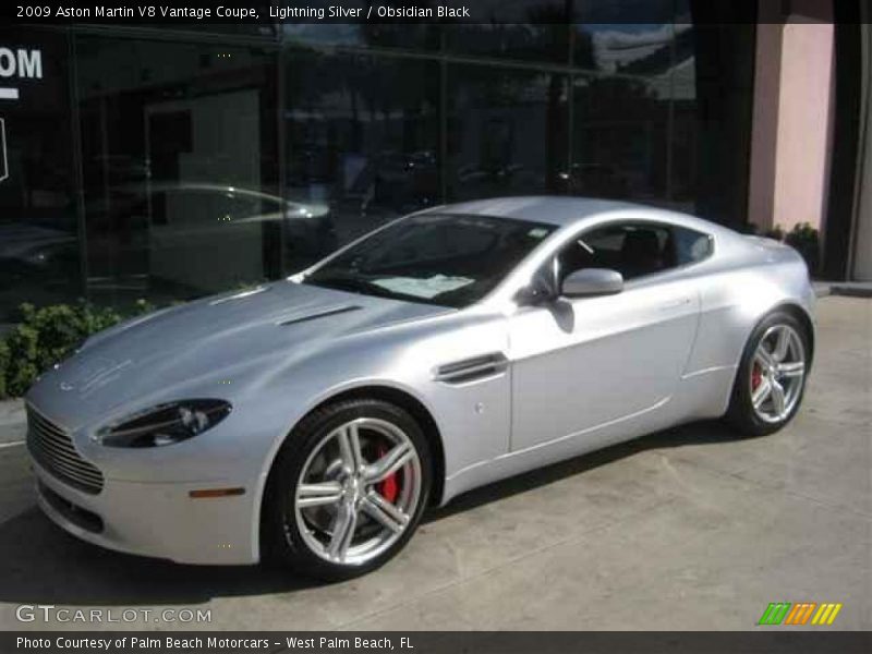 Lightning Silver / Obsidian Black 2009 Aston Martin V8 Vantage Coupe