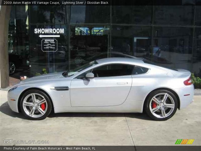 Lightning Silver / Obsidian Black 2009 Aston Martin V8 Vantage Coupe