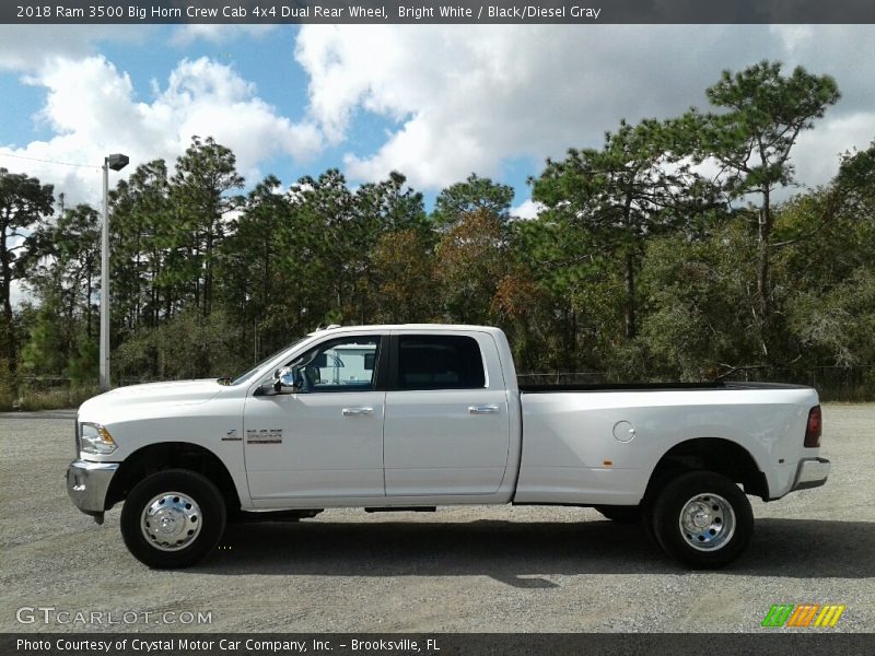 Bright White / Black/Diesel Gray 2018 Ram 3500 Big Horn Crew Cab 4x4 Dual Rear Wheel