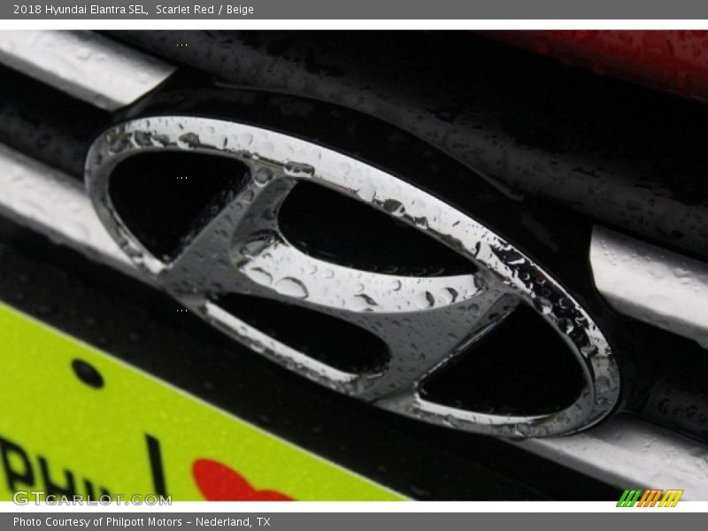 Scarlet Red / Beige 2018 Hyundai Elantra SEL