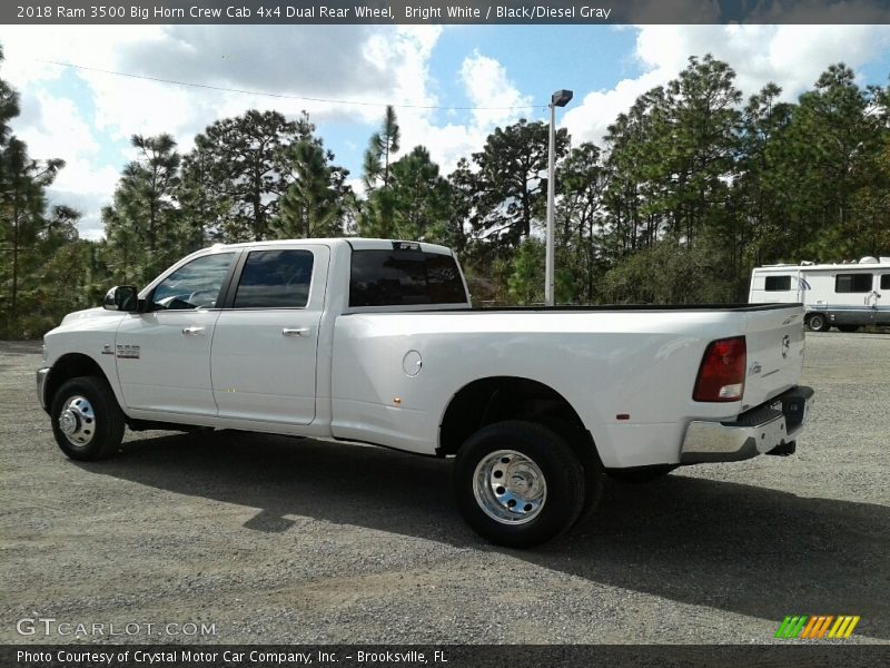 Bright White / Black/Diesel Gray 2018 Ram 3500 Big Horn Crew Cab 4x4 Dual Rear Wheel