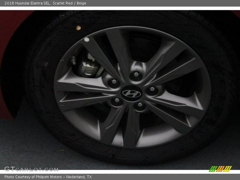Scarlet Red / Beige 2018 Hyundai Elantra SEL