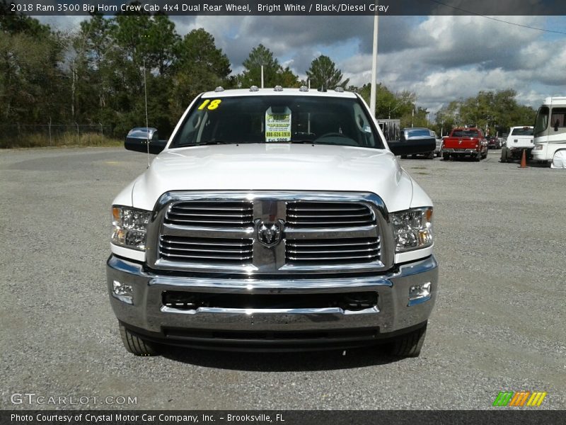 Bright White / Black/Diesel Gray 2018 Ram 3500 Big Horn Crew Cab 4x4 Dual Rear Wheel