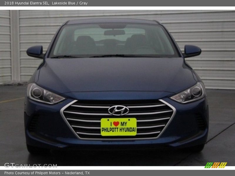 Lakeside Blue / Gray 2018 Hyundai Elantra SEL