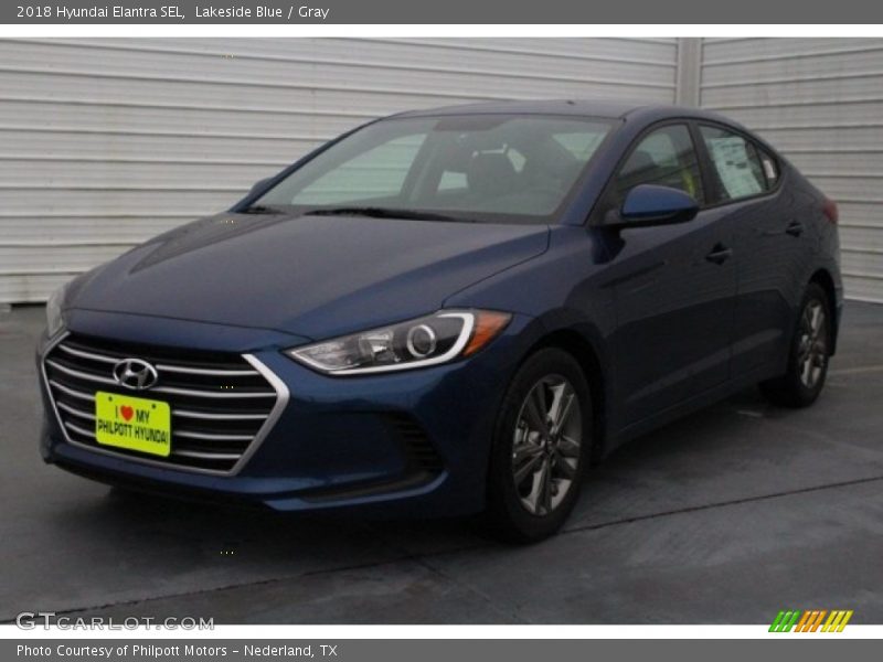 Lakeside Blue / Gray 2018 Hyundai Elantra SEL