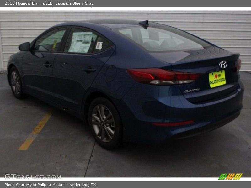 Lakeside Blue / Gray 2018 Hyundai Elantra SEL