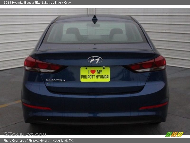 Lakeside Blue / Gray 2018 Hyundai Elantra SEL