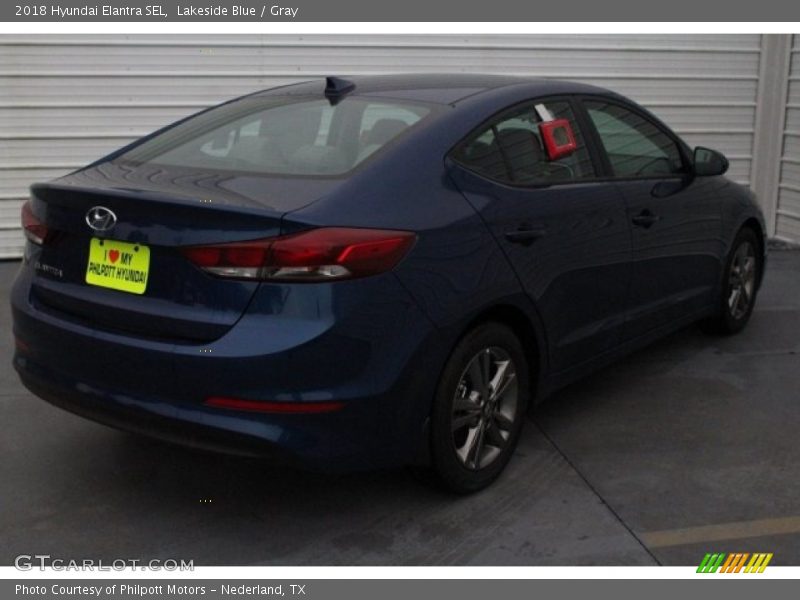 Lakeside Blue / Gray 2018 Hyundai Elantra SEL