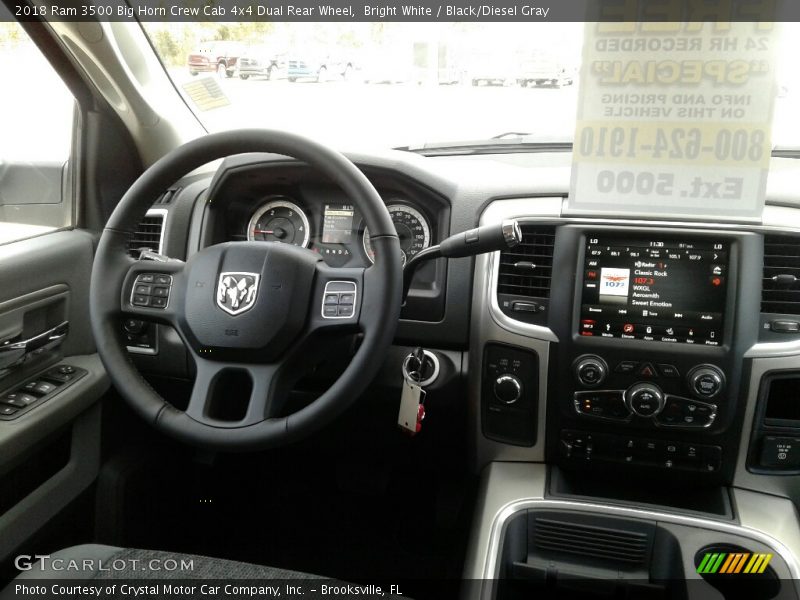 Bright White / Black/Diesel Gray 2018 Ram 3500 Big Horn Crew Cab 4x4 Dual Rear Wheel