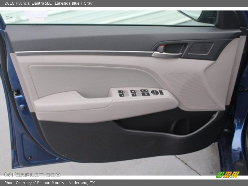 Lakeside Blue / Gray 2018 Hyundai Elantra SEL