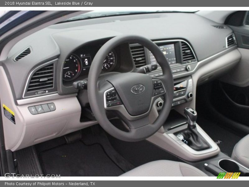 Lakeside Blue / Gray 2018 Hyundai Elantra SEL