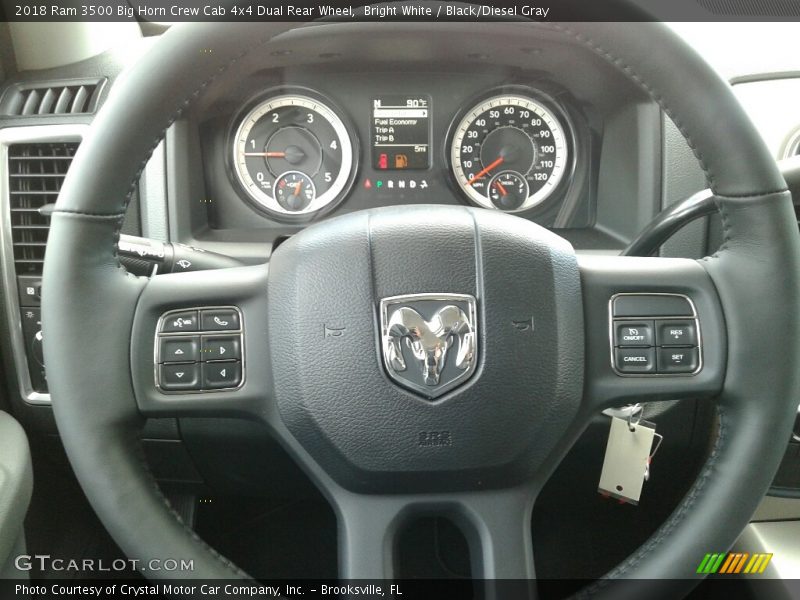 Bright White / Black/Diesel Gray 2018 Ram 3500 Big Horn Crew Cab 4x4 Dual Rear Wheel