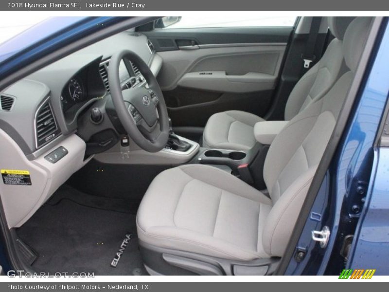 Lakeside Blue / Gray 2018 Hyundai Elantra SEL