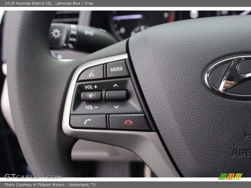 Lakeside Blue / Gray 2018 Hyundai Elantra SEL