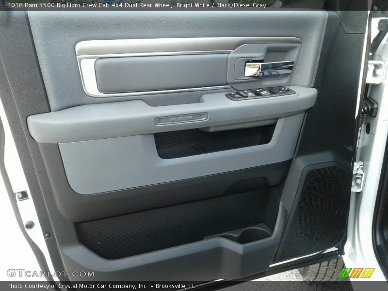 Bright White / Black/Diesel Gray 2018 Ram 3500 Big Horn Crew Cab 4x4 Dual Rear Wheel