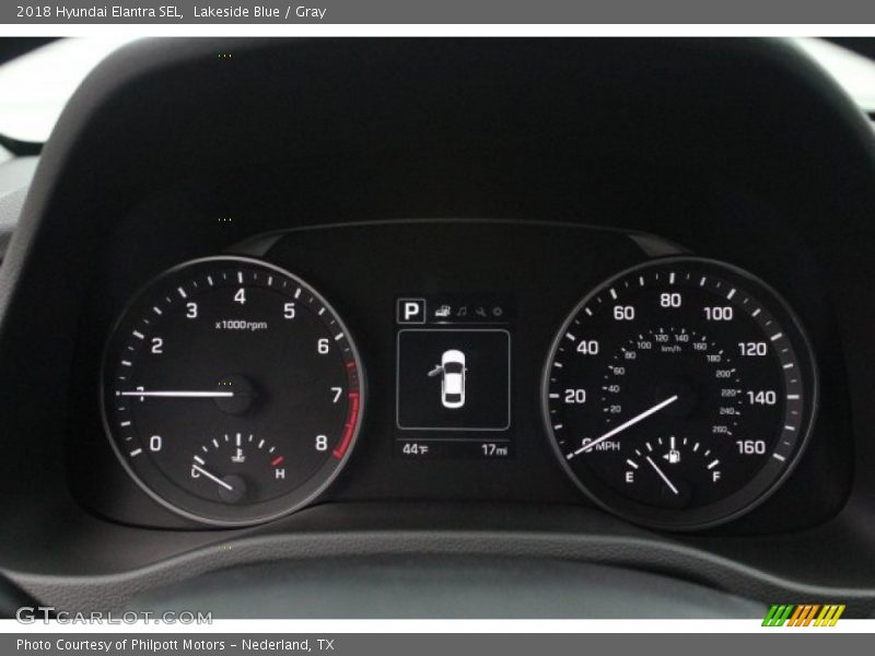 Lakeside Blue / Gray 2018 Hyundai Elantra SEL