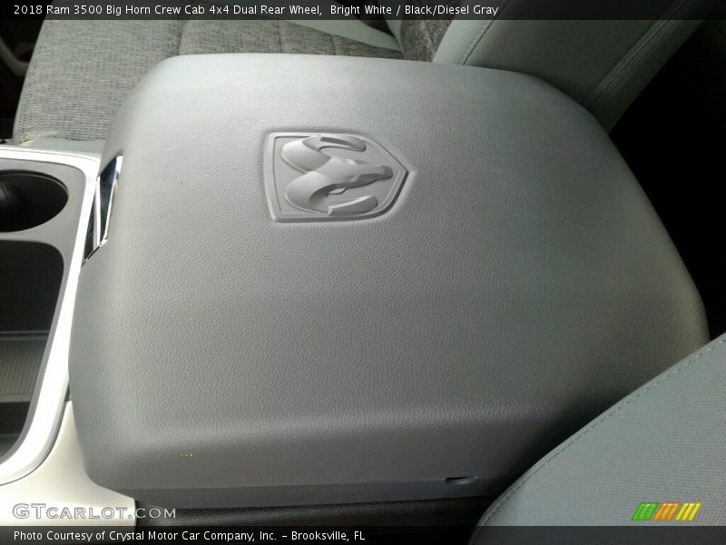 Bright White / Black/Diesel Gray 2018 Ram 3500 Big Horn Crew Cab 4x4 Dual Rear Wheel