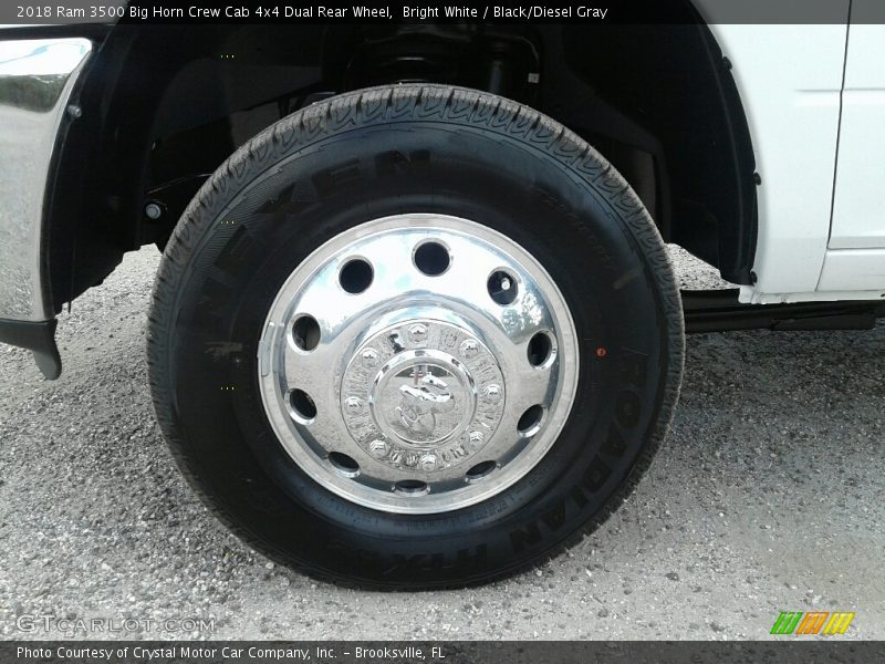 Bright White / Black/Diesel Gray 2018 Ram 3500 Big Horn Crew Cab 4x4 Dual Rear Wheel