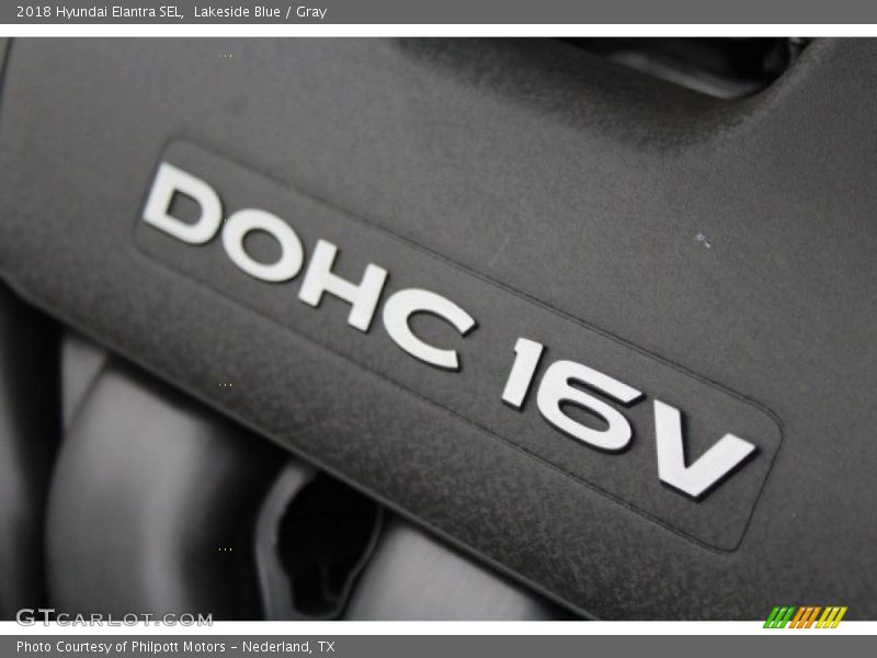 Lakeside Blue / Gray 2018 Hyundai Elantra SEL