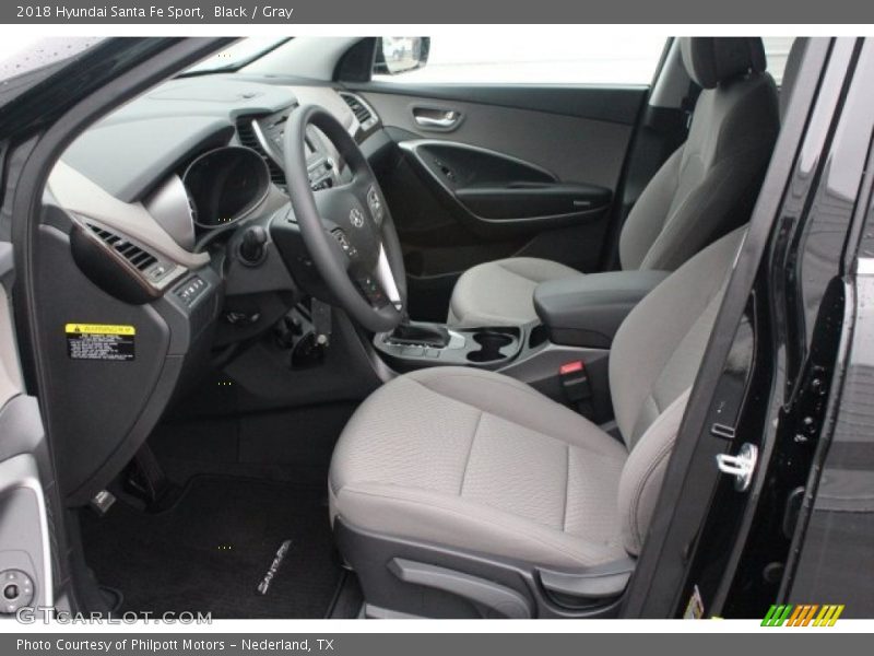 Black / Gray 2018 Hyundai Santa Fe Sport