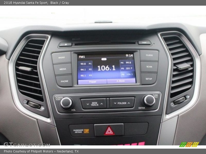 Black / Gray 2018 Hyundai Santa Fe Sport
