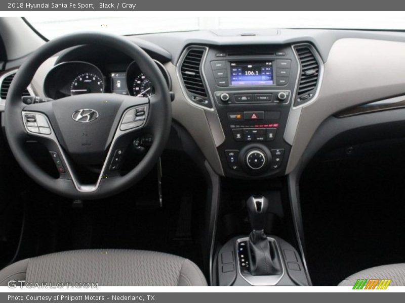 Black / Gray 2018 Hyundai Santa Fe Sport