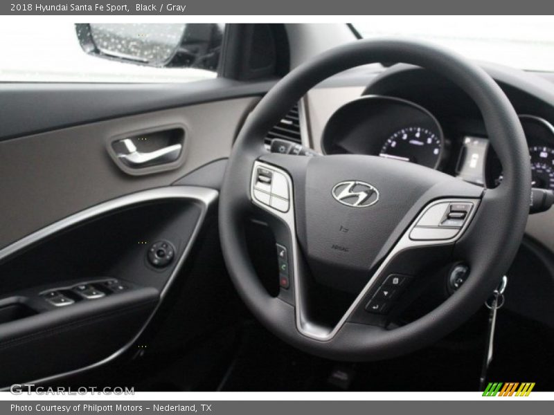 Black / Gray 2018 Hyundai Santa Fe Sport