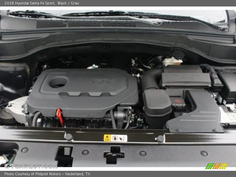 Black / Gray 2018 Hyundai Santa Fe Sport