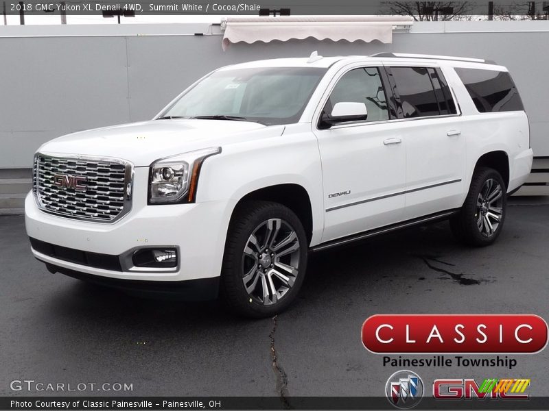 Summit White / Cocoa/Shale 2018 GMC Yukon XL Denali 4WD