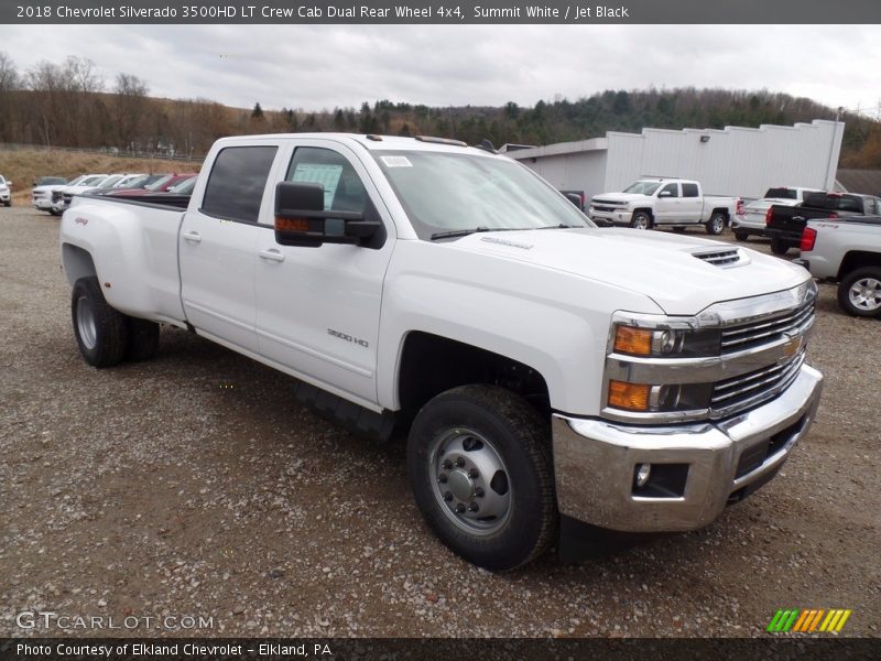 Summit White / Jet Black 2018 Chevrolet Silverado 3500HD LT Crew Cab Dual Rear Wheel 4x4