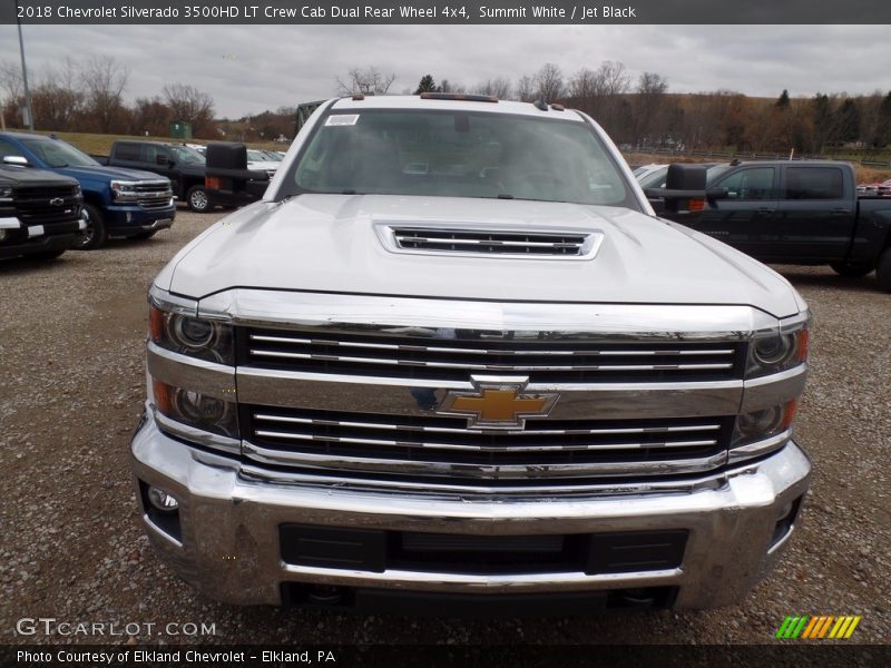 Summit White / Jet Black 2018 Chevrolet Silverado 3500HD LT Crew Cab Dual Rear Wheel 4x4