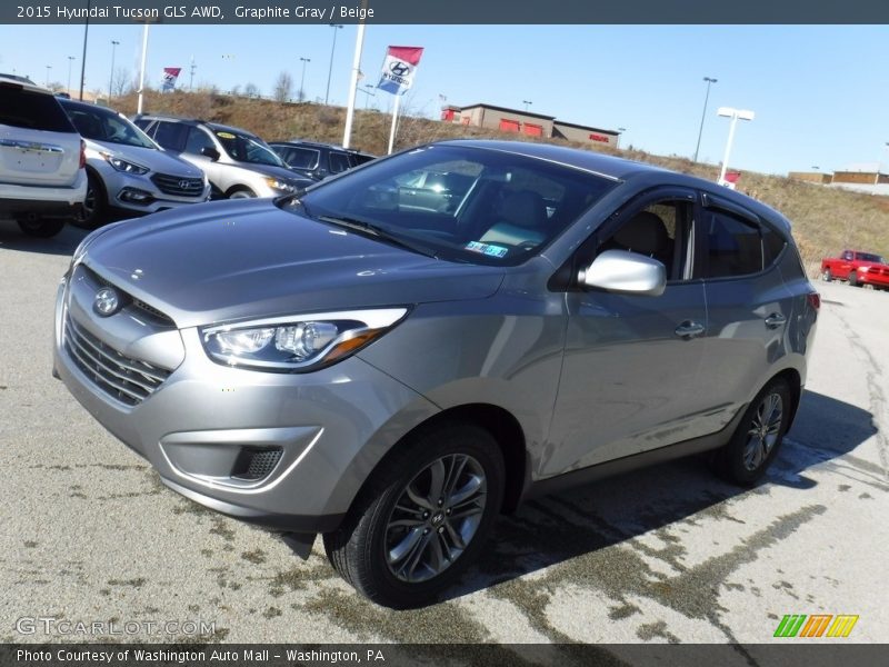 Graphite Gray / Beige 2015 Hyundai Tucson GLS AWD