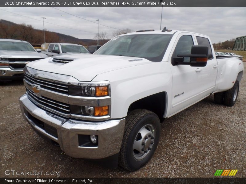 Summit White / Jet Black 2018 Chevrolet Silverado 3500HD LT Crew Cab Dual Rear Wheel 4x4