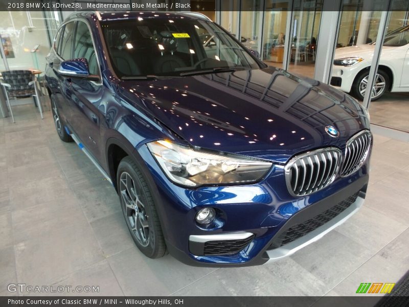 Mediterranean Blue Metallic / Black 2018 BMW X1 xDrive28i