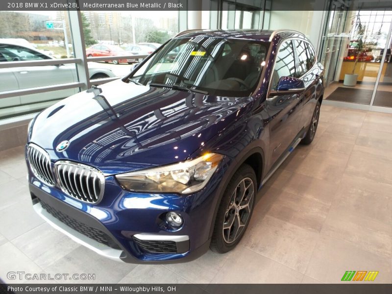 Mediterranean Blue Metallic / Black 2018 BMW X1 xDrive28i