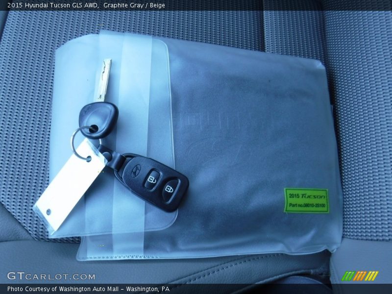 Graphite Gray / Beige 2015 Hyundai Tucson GLS AWD