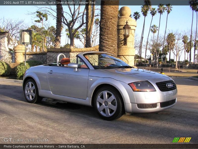 Lake Silver Metallic / Amber Red 2001 Audi TT 1.8T Roadster
