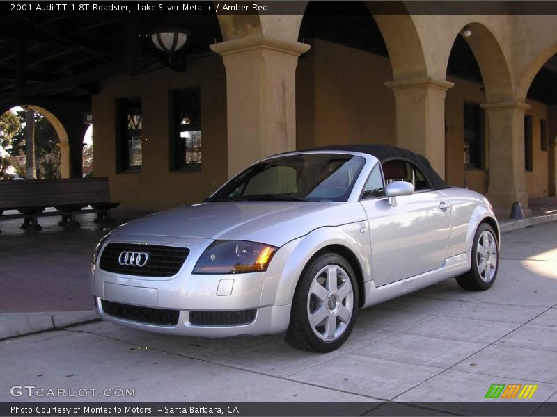 Lake Silver Metallic / Amber Red 2001 Audi TT 1.8T Roadster