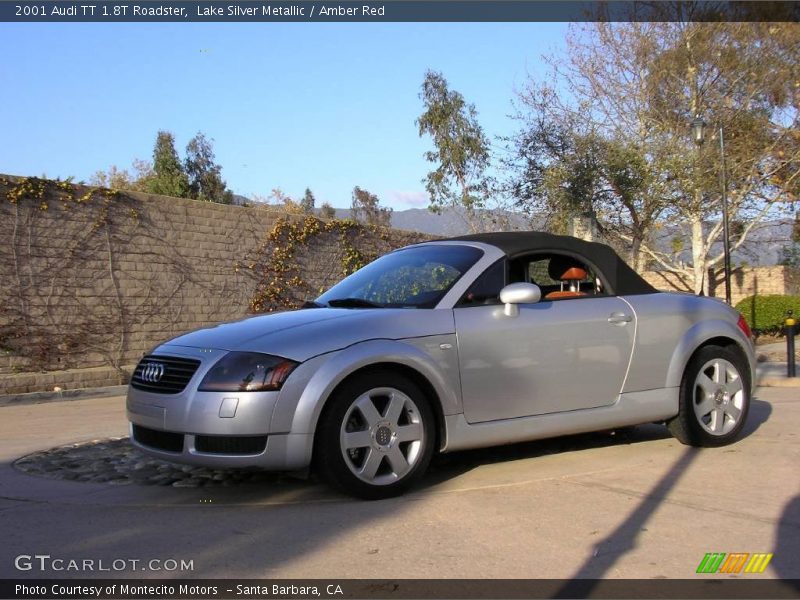 Lake Silver Metallic / Amber Red 2001 Audi TT 1.8T Roadster