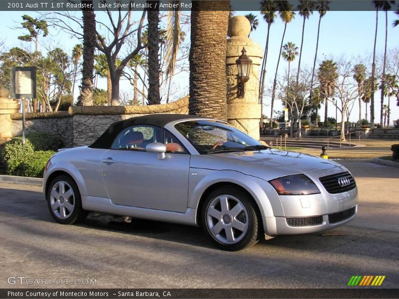 Lake Silver Metallic / Amber Red 2001 Audi TT 1.8T Roadster