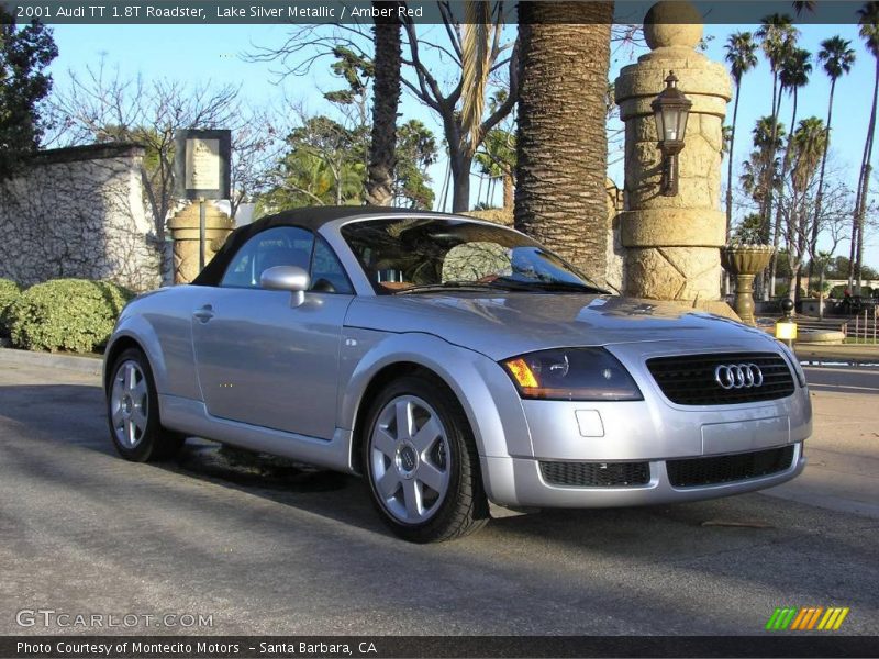 Lake Silver Metallic / Amber Red 2001 Audi TT 1.8T Roadster