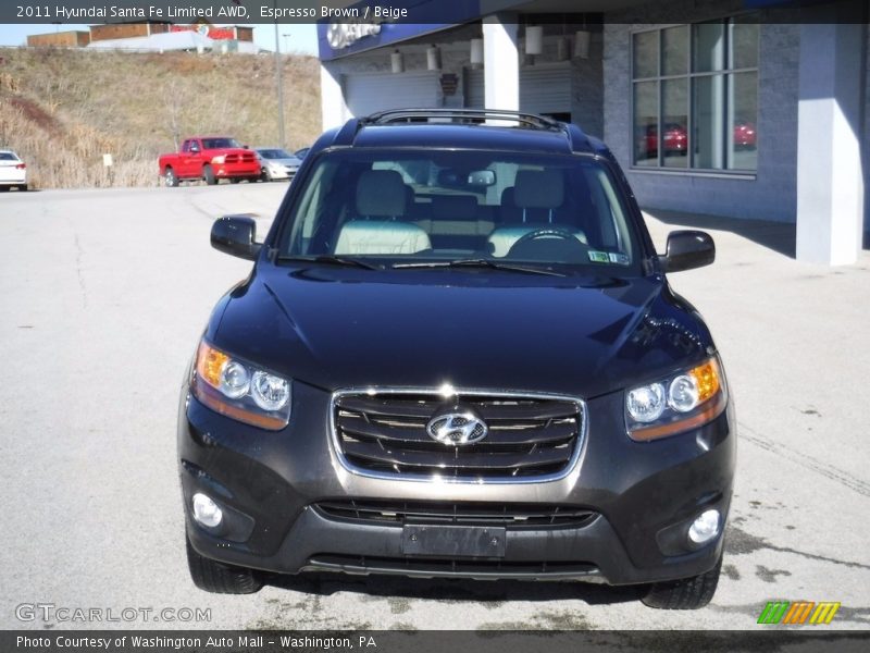 Espresso Brown / Beige 2011 Hyundai Santa Fe Limited AWD