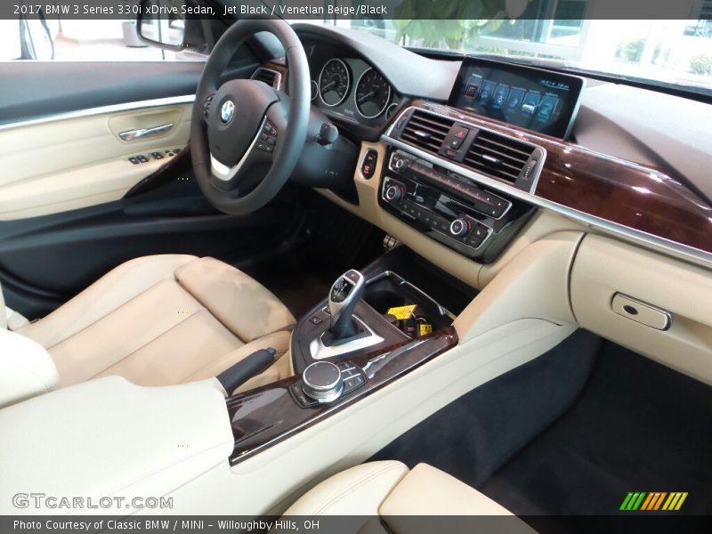 Jet Black / Venetian Beige/Black 2017 BMW 3 Series 330i xDrive Sedan